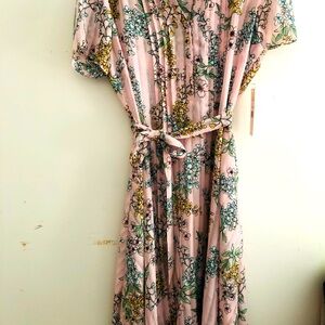 Nanette romantic pink print dress size 10